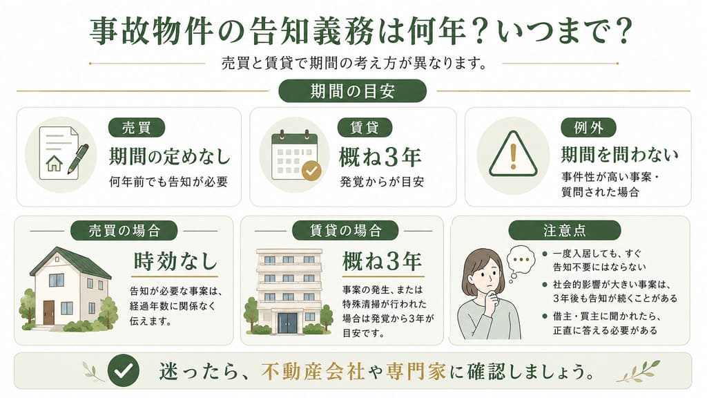 事故物件の告知義務は何年？いつまで？