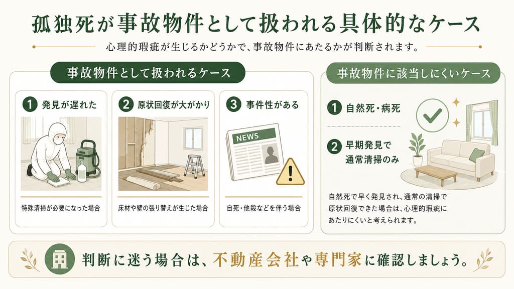 孤独死があった物件は事故物件になるのか?