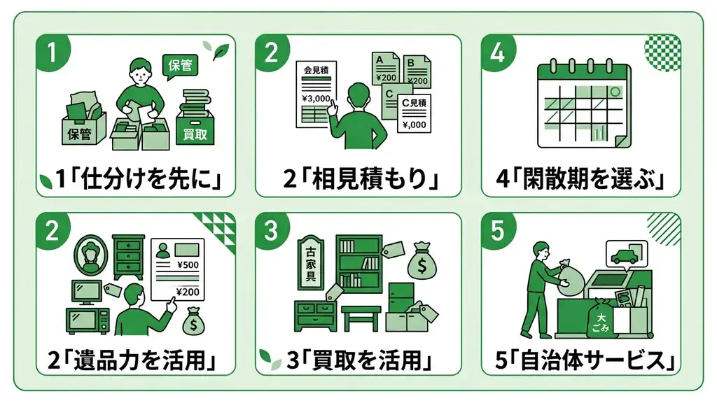遺品整理の費用を安く抑える5つのコツ