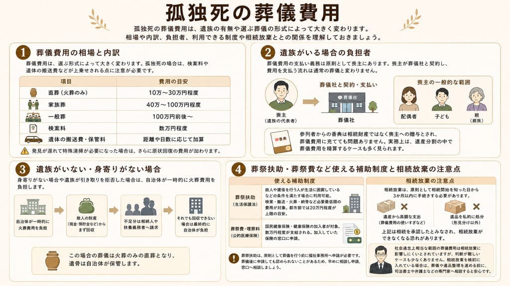 孤独死の葬儀費用