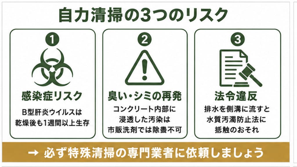 飛び降り現場を自力で清掃してはいけない理由