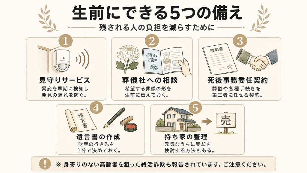 身寄りがない人が生前にできる対策