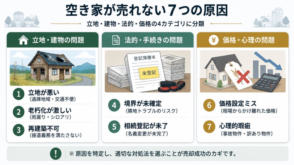空き家が売れない7つの原因