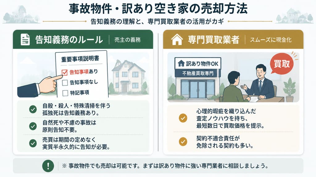 事故物件・訳あり空き家の売却方法