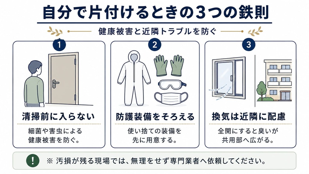 自分で片付ける場合の判断基準と注意点