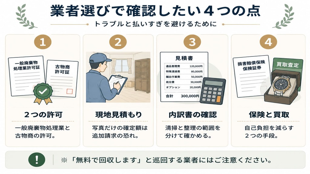 遺品整理業者の選び方と費用の抑え方