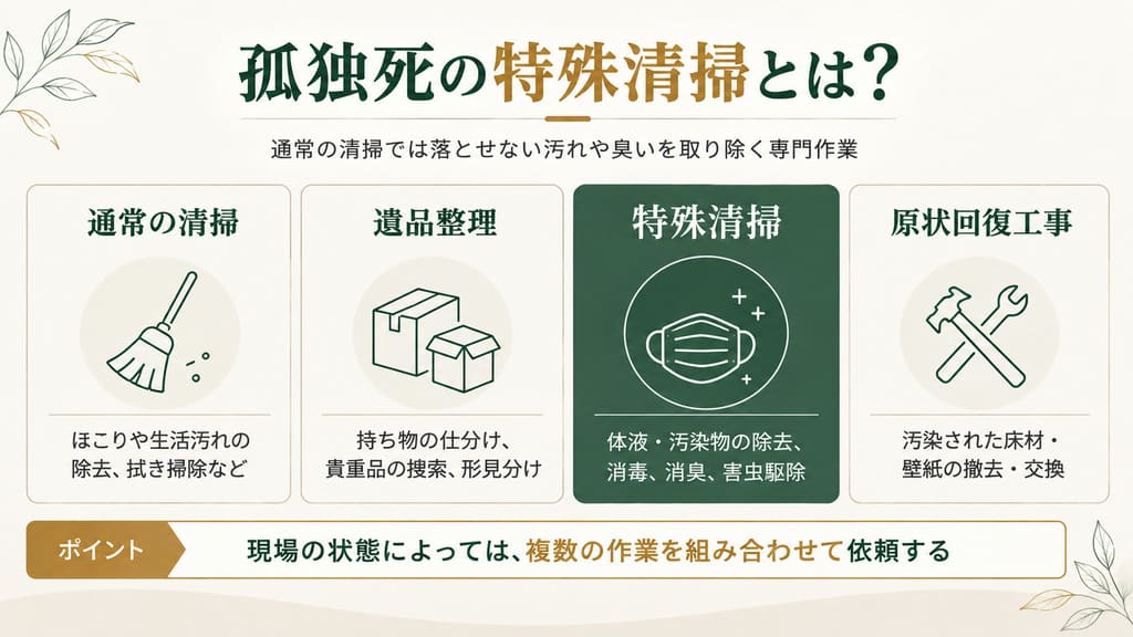 孤独死の特殊清掃とは?