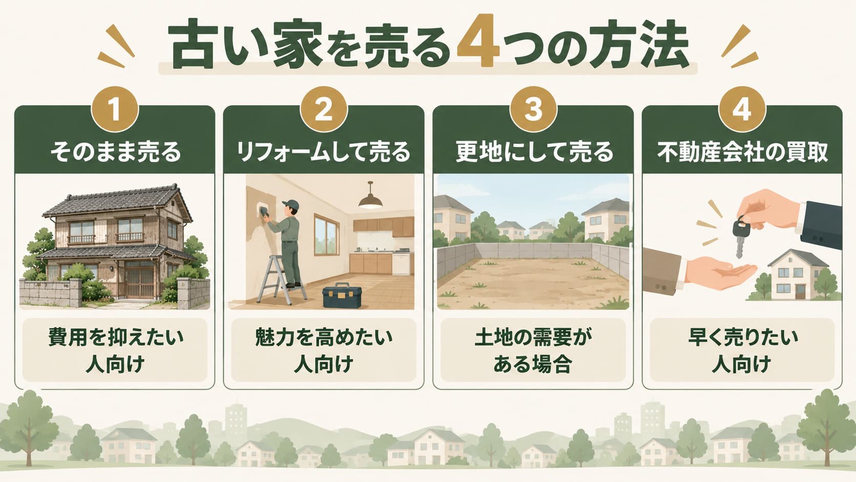 古い家を売る4つの方法