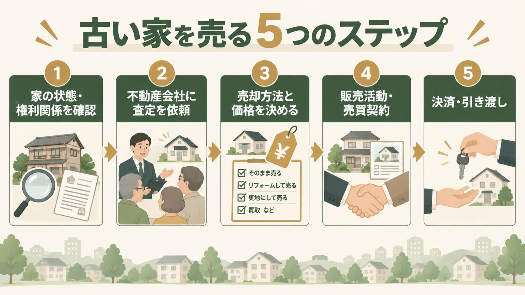 古い家を売るための5つのステップ