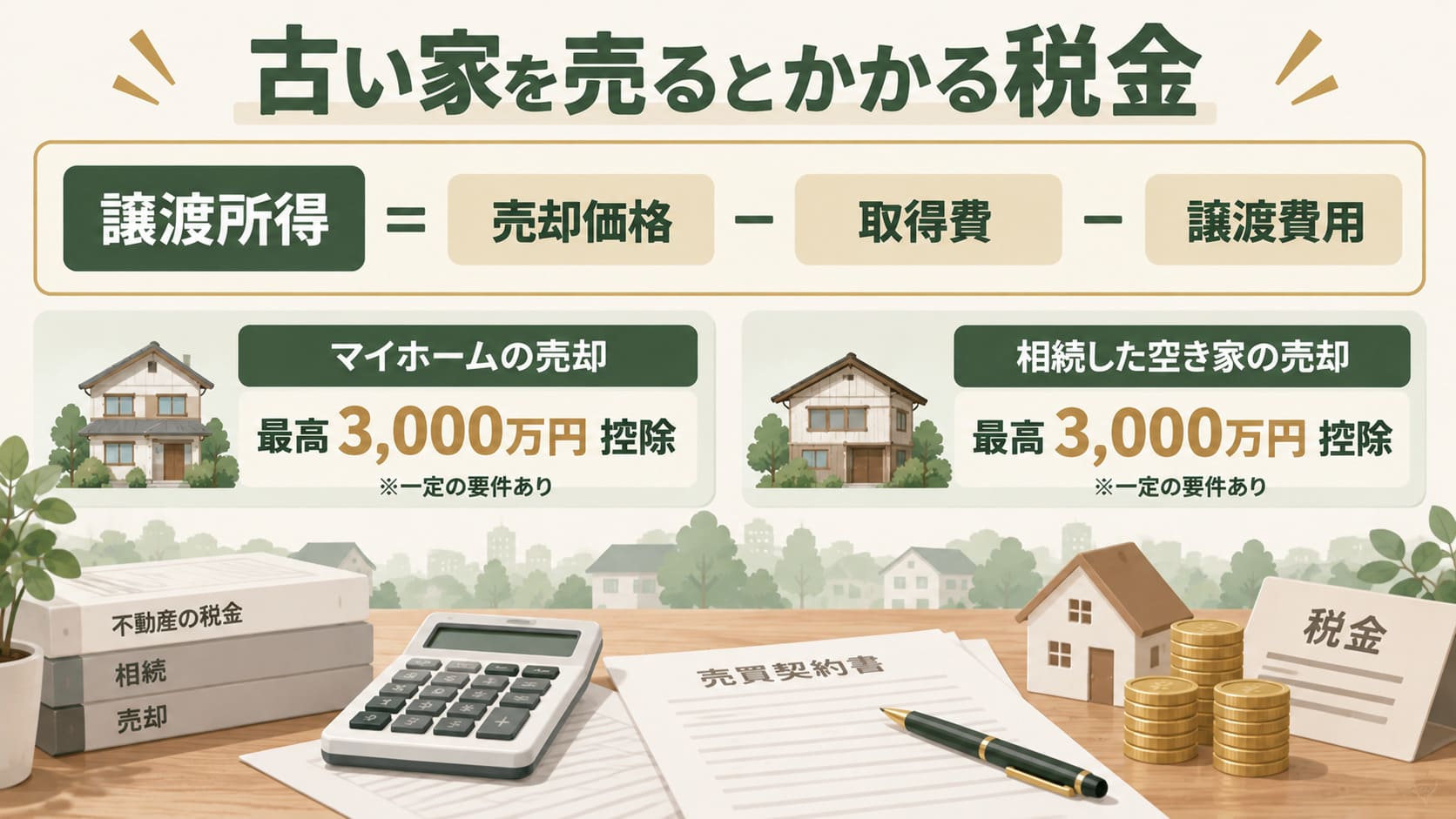 古い家を売ると税金はかかる？